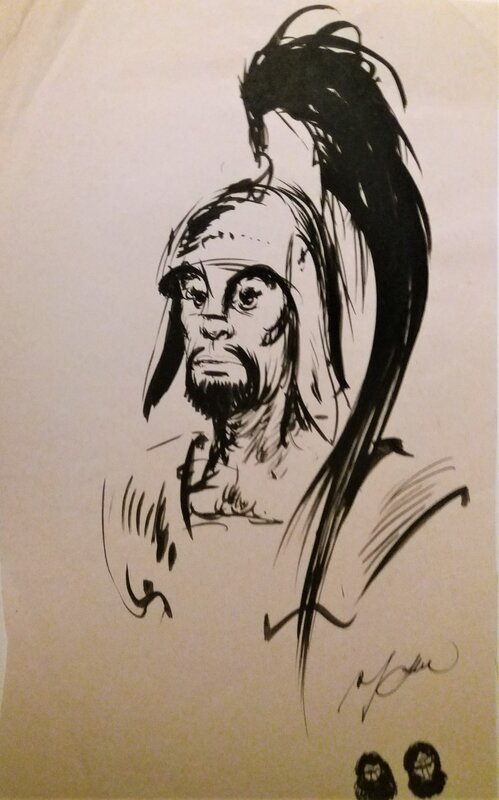 René Follet, Warm up sketch L'Illiade - Original art