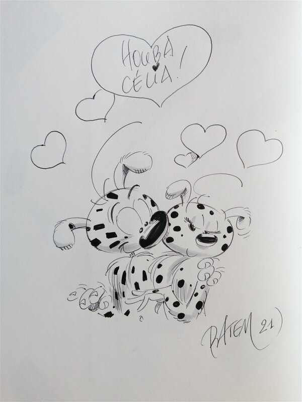 Batem, Marsupilami T.27 Coeur d'étoile - Sketch