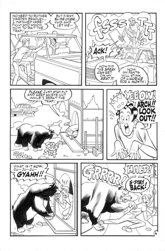 Jack Morelli, Bob Smith, Pat Kennedy, Tim Kennedy, World of Archie Double Digest #96 : Shut Yer Trap! (Or .. Do-Nut Enter!) page 4 - Comic Strip
