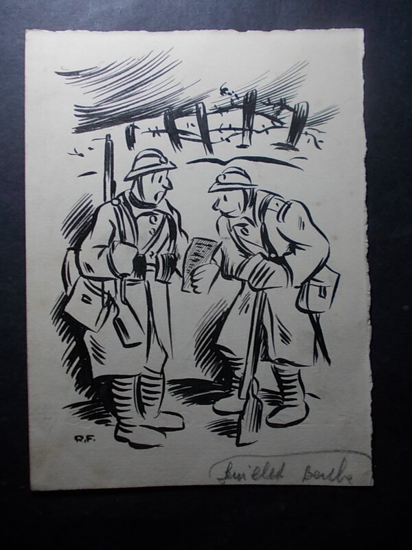 For sale - Soldats français by Robert Fuzier - Illustration
