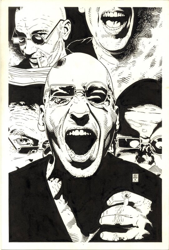 Tim Bradstreet, Warren Ellis, Darick Robertson, Transmetropolitan # 39 - Couverture originale