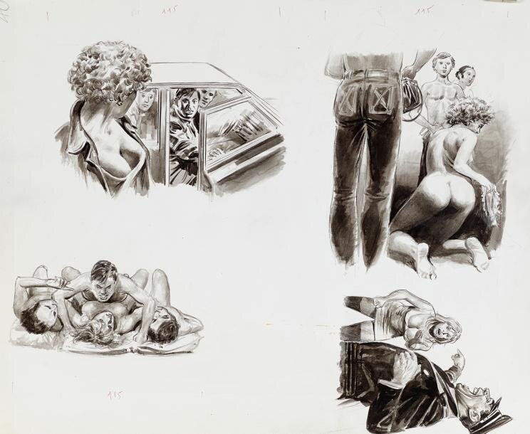 Les PROSTITUES by Angelo Di Marco - Original Illustration