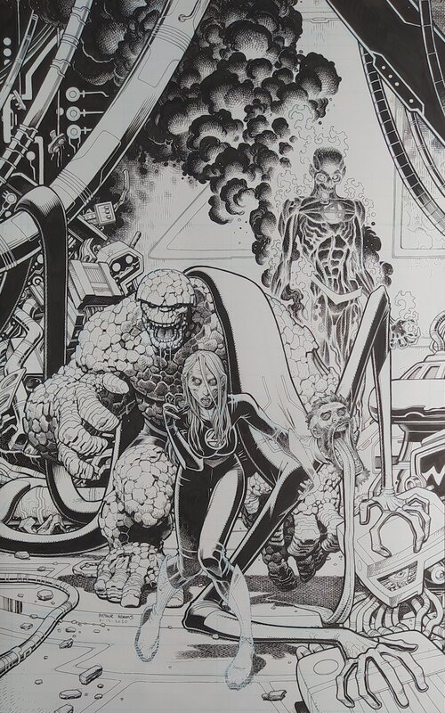 Arthur Adams - Fantastic Four #21 Variant Zombie cover - Original Cover