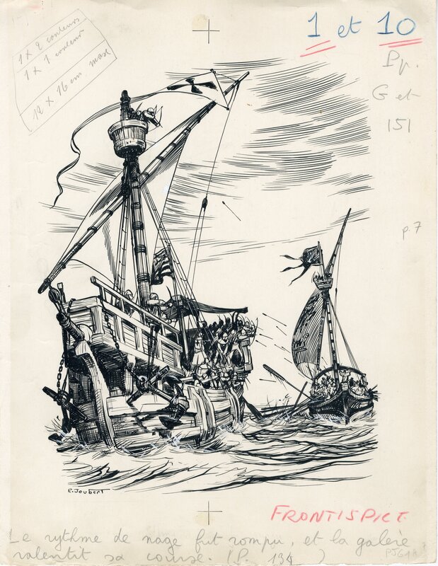 Pierre Joubert, Le Chevalier Ménestrel - Original Illustration