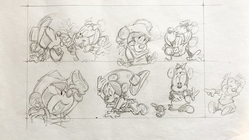 Mickey Mouse par Claude Marin, Walt Disney, Studios Disney - Planche originale