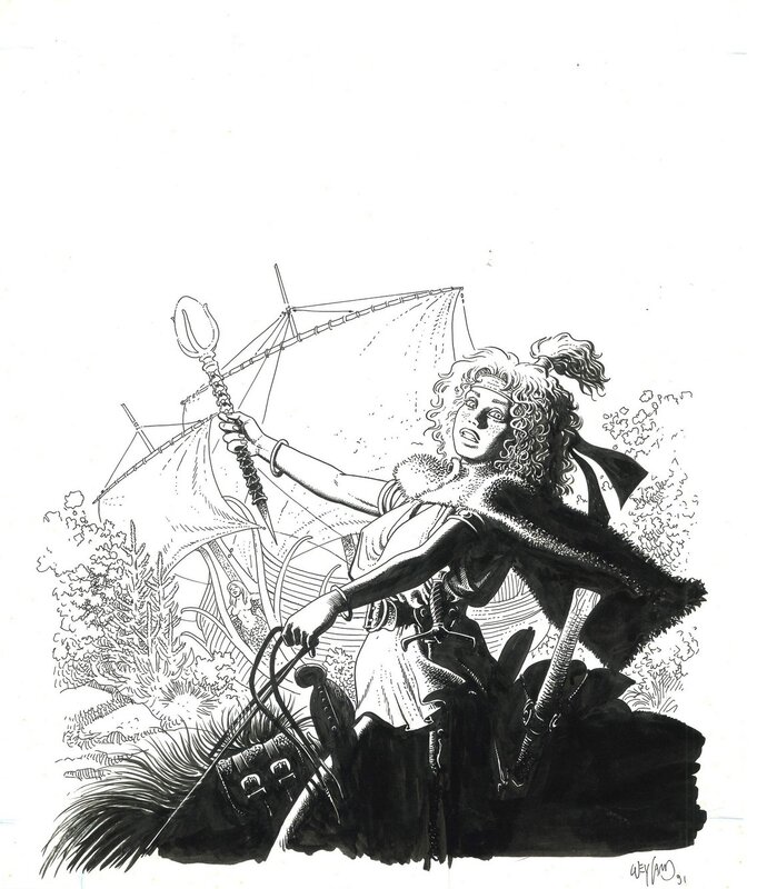 Michel Weyland, Aria - T14 - Couverture « Le voleur de lumière » - Original Cover