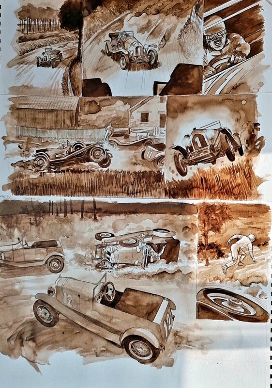 Christian Papazoglakis, 24 heures du Mans 1923-1930 - Planche originale