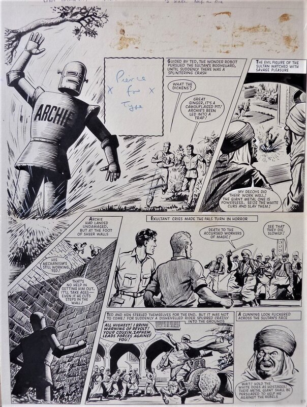 Robot Archie par Ted Kearon - Planche originale