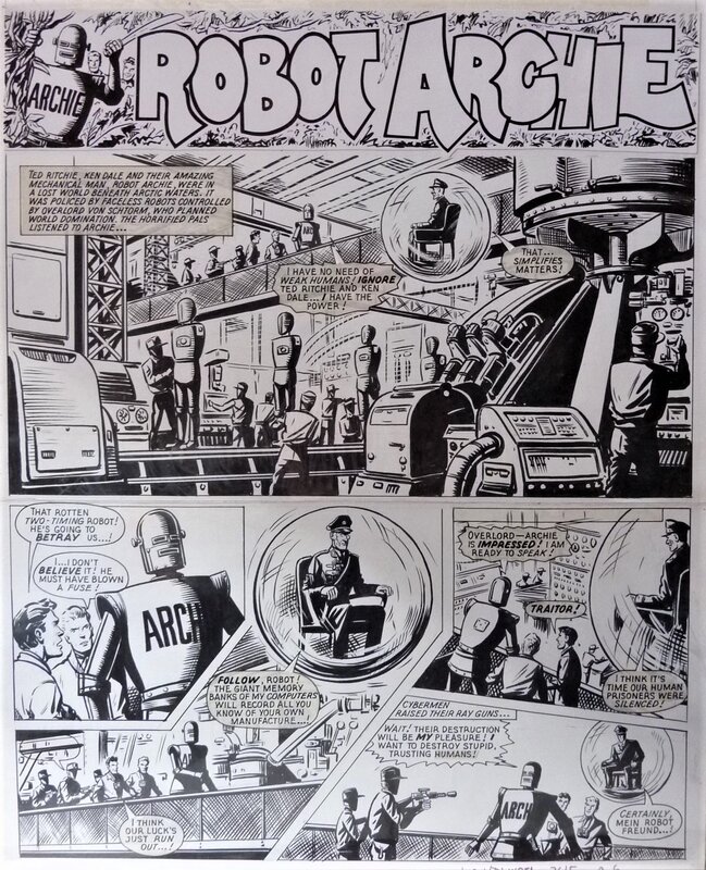 Robot Archie par Ted Kearon - Planche originale