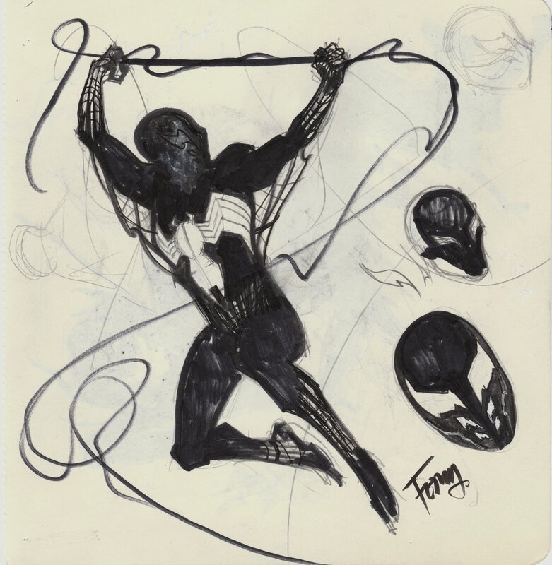 Spider symbiote 1 by Pasqual Ferry - Original art