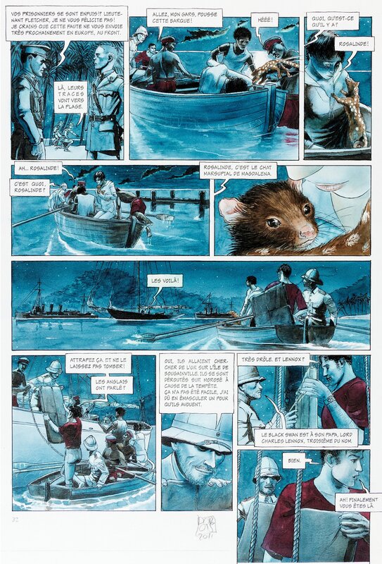 For sale - Christophe Dubois La Ballade de Magdalena, La Stratégie du Poisson-Flûte Tome 1 Planche 32 (Le Lombard, 2012) - Comic Strip