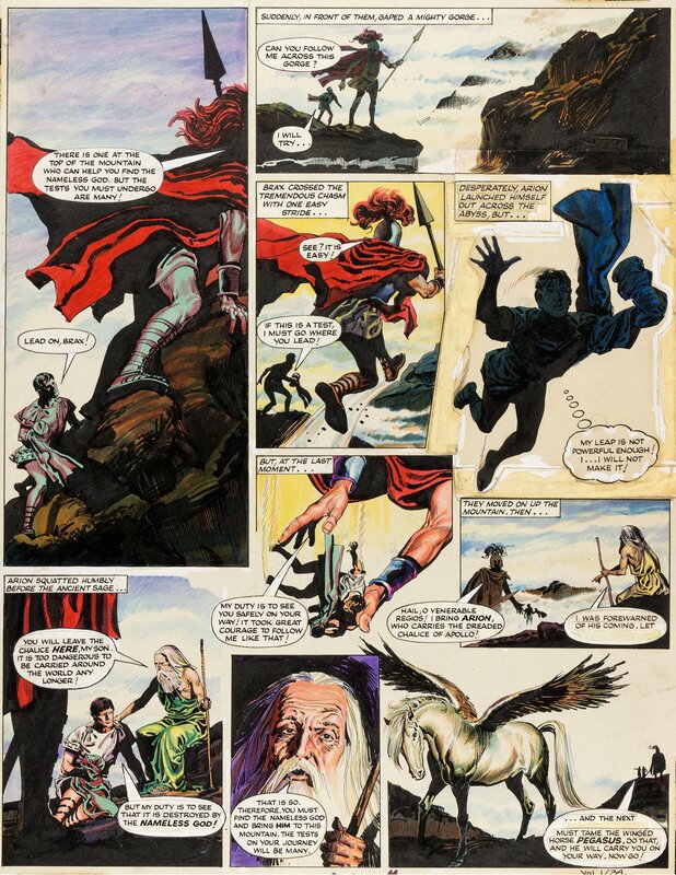 John M. Burns Wrath Of The Gods Vol 1 Planche 34 (Boys' World, 1963) - Comic Strip