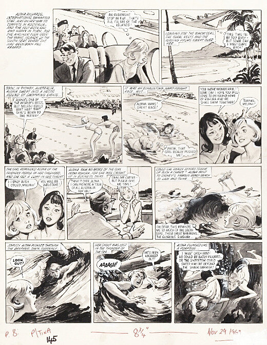 Leslie OTWAY : Alona the Wild One planche 8 1969 - Comic Strip