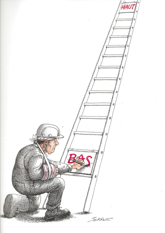 Chantier EDF par Claude Serre - Illustration originale