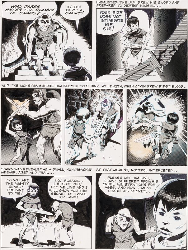 Wally Wood1981, Wally Wood Odkin, Son of Odkin (The Wizard Kind Trilogy: Book 2) Planche 18 (Wallace Wood, 1981) - Planche originale