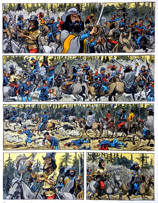 En vente - Roi des Mapuche – PAGE 43 – Tome 2 & Fin – Nicolas dumontheuil - Planche originale