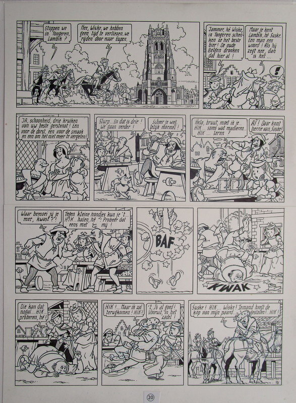 Paul Geerts, De Kleine postruiter - Planche originale