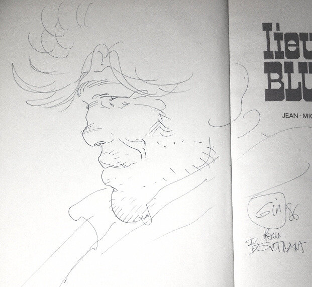 Giraud : Dédicace de Blueberry 1986 - Dédicace
