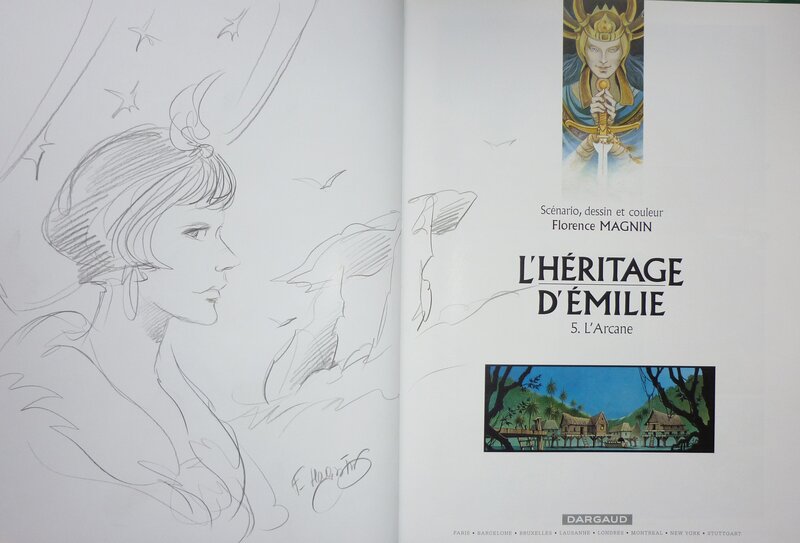 Florence Magnin - L'heritage d'Emilie, Tome 5 dédicace - Sketch