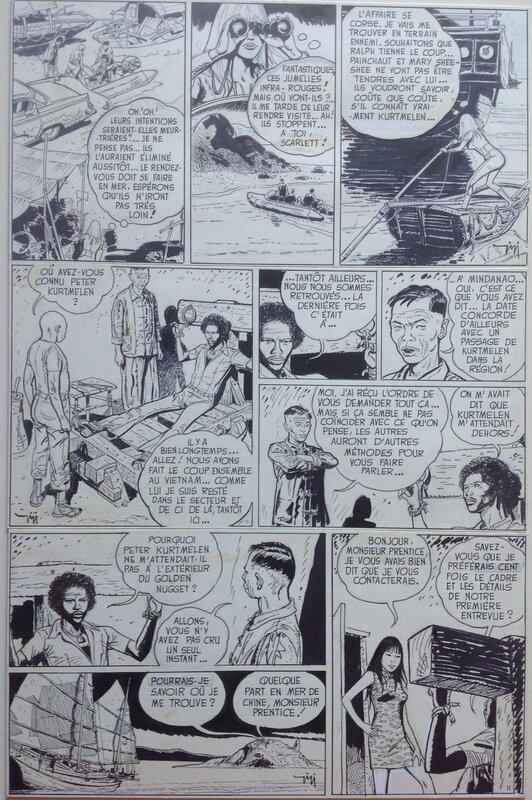 For sale - Gigi Planche Originale 11 Scarlett Dream L'inconnu de Hong-Kong , Top Planche Signée - Bd Dargaud 1979 - Comic Strip