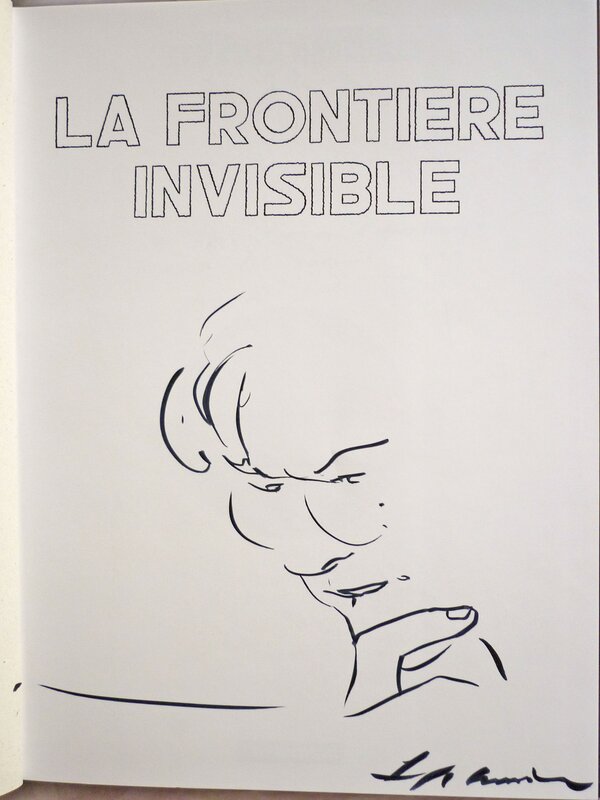 François Schuiten - La Frontiere Invisible Integrale dédicace - Sketch