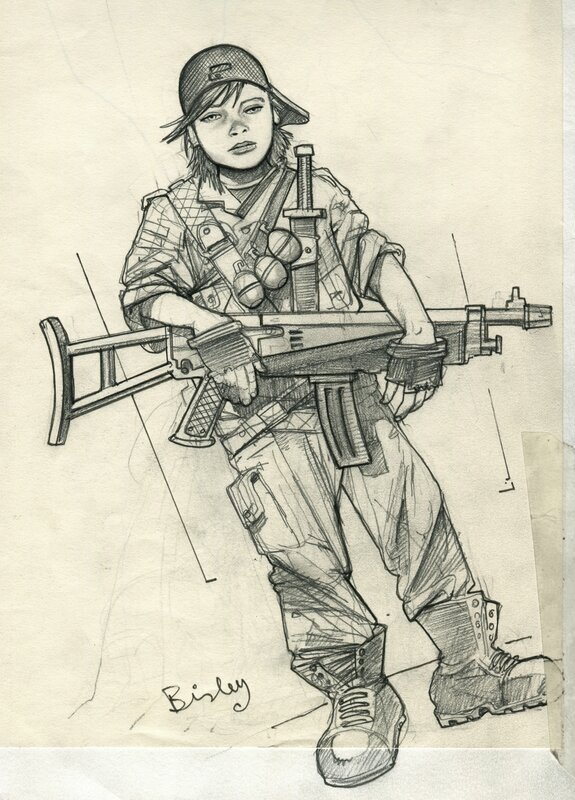 Simon Bisley - Teenage Soldier - Sketch