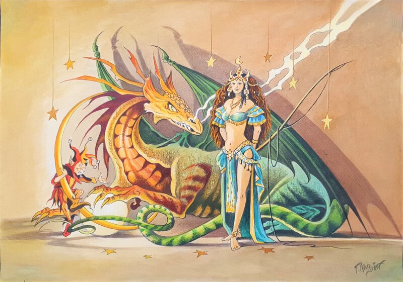 Le dragon by Florence Magnin - Original Illustration