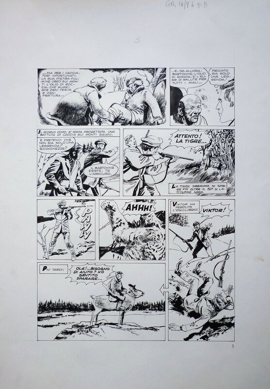 Alarico Gattia - In cerca del passato: Olio di roccia, pg 03 (Il Giornalino 12/1974) - Comic Strip