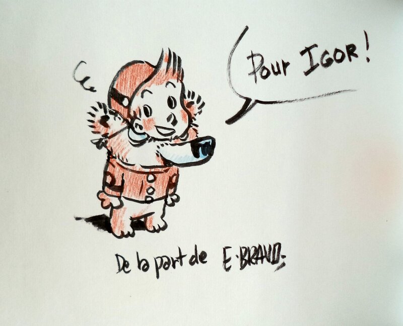 Spirou Squat Bear par Émile Bravo - Dédicace