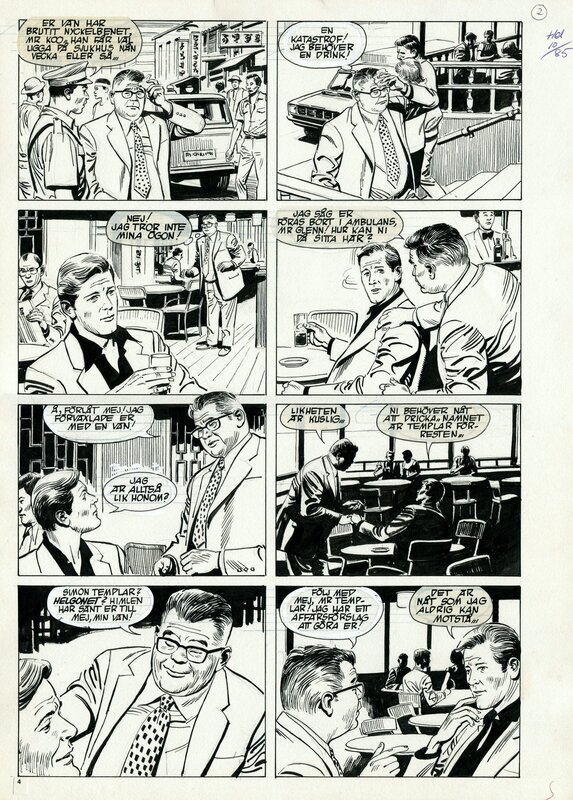 Santiago Martín Salvador, Helgonet #10/1985, pg 02 - Planche originale