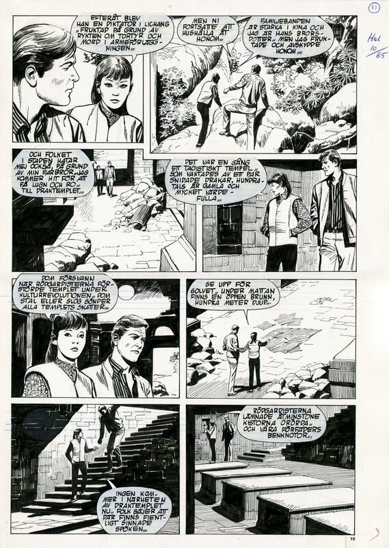 Santiago Martín Salvador, Helgonet #10/1985, pg 17 - Planche originale