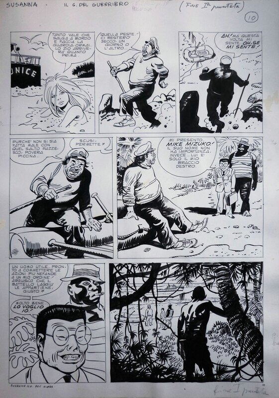 Renato Polese - Susanna, Il giorno del guerriero, pg 10 (Il Giornalino 02/1983) - Planche originale