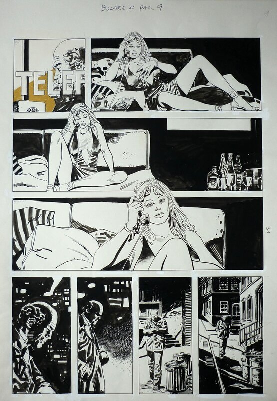 Gustavo Trigo, Buster 01: Un detective da quattro soldi, pg 09 (Lanciostory #40/1982) - Comic Strip
