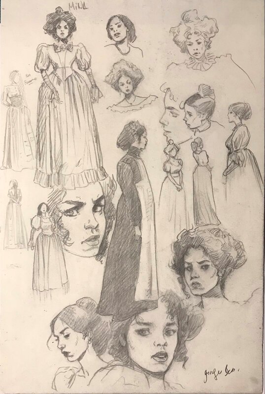 Georges Bess, Etude de personnages pour Dracula - Original art