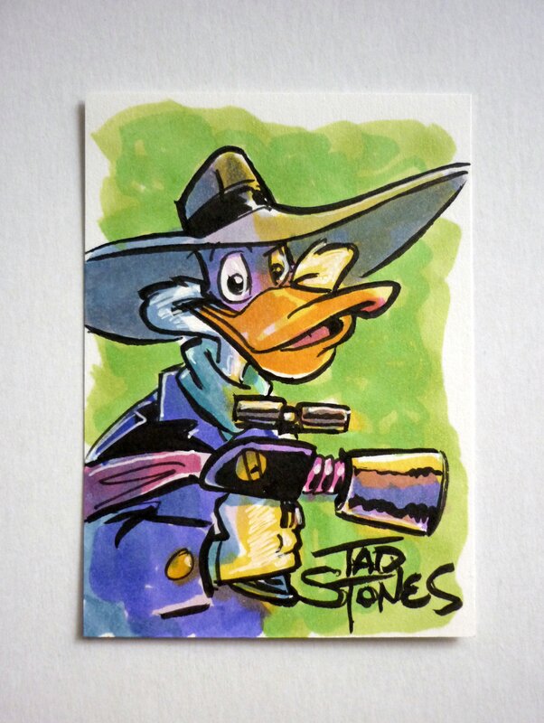 Tad Stones - Darkwing Duck sketch card - Sketch