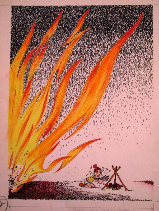 Le feu par Dupa - Illustration originale