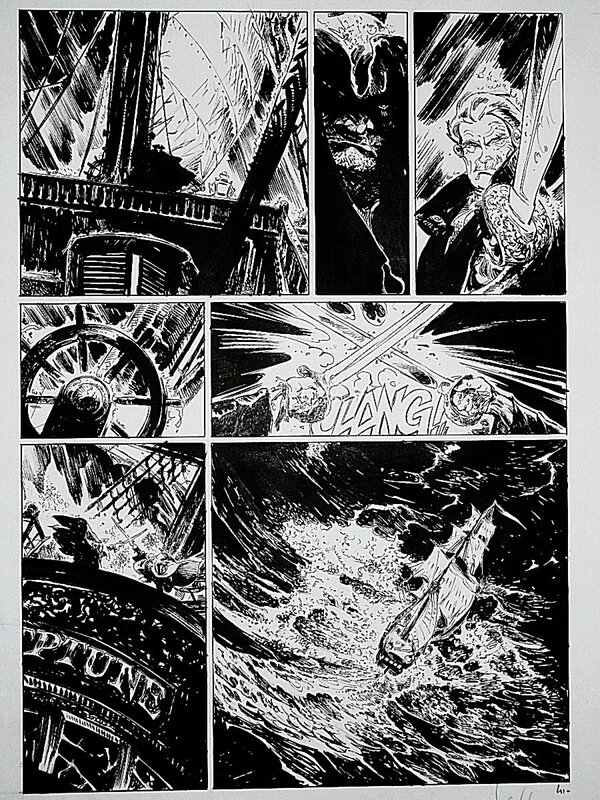 Mathieu Lauffray, Xavier Dorison, Long John Silver - T2 - Planche originale