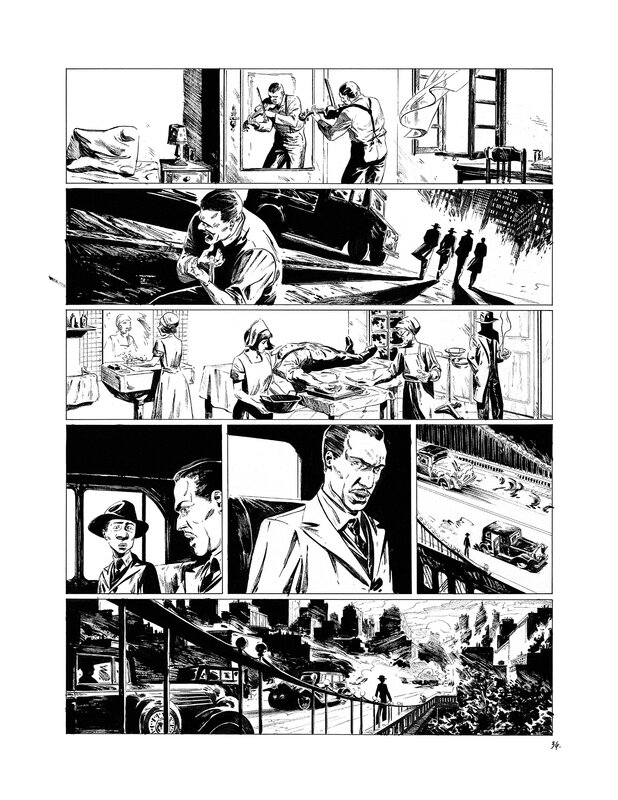 For sale - Planche 34 Blue Note T.2 by Mikaël Bourgouin, Mathieu Mariolle - Comic Strip