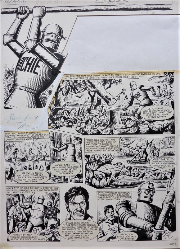 Robot Archie par Ted Kearon - Planche originale