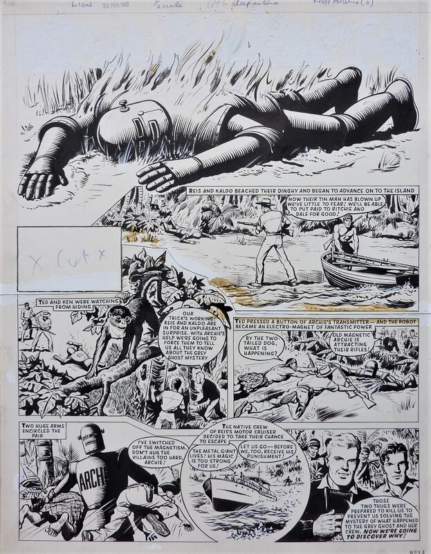 Robot Archie par Ted Kearon - Planche originale