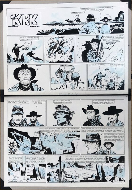 1959 - Sgt. Kirk par Hugo Pratt, Hector Oesterheld - Planche originale