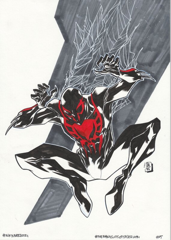 Spiderman 2099 by David Baldeón - Sketch