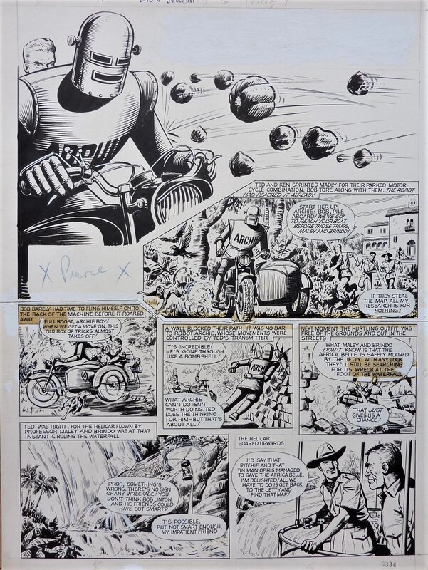 Robot Archie par Ted Kearon - Planche originale