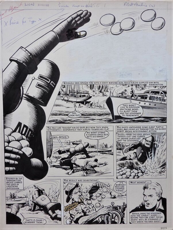 Robot Archie par Ted Kearon - Planche originale