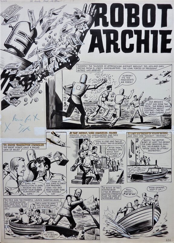 Robot Archie par Ted Kearon - Planche originale