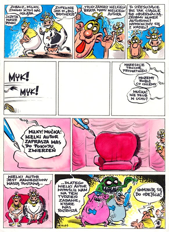 Slawomir Kiełbus, Milkymen et Mućka - Big Brother - Comic Strip