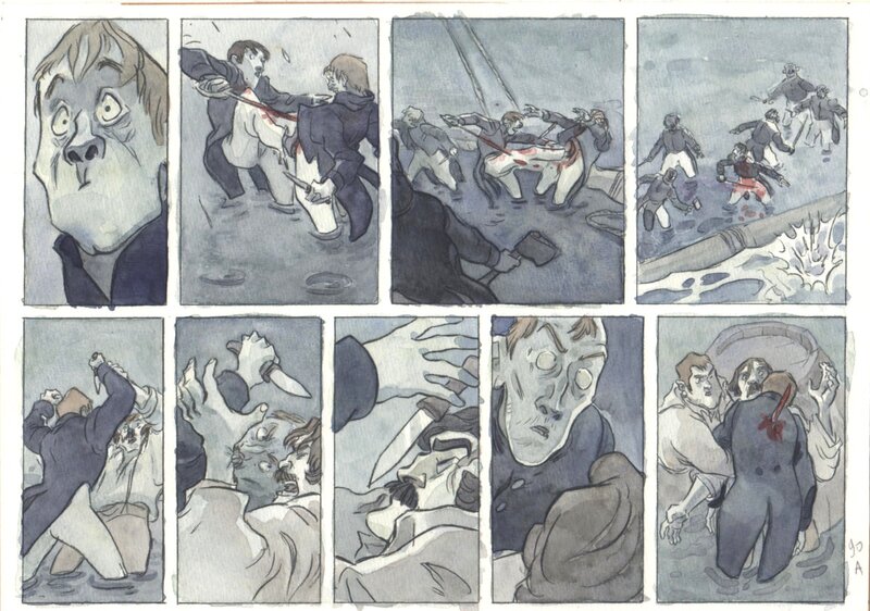 For sale - Jean-Sébastien Bordas - Les naufragés de la Méduse Demi Planche p106 - Comic Strip