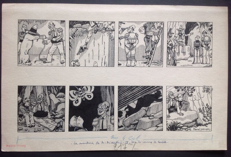 Prangey Planche Originale 9 Oncle Mitouflard , Album BD Genre Tintin Éo Année 30 pour NESTLÉ - Planche originale