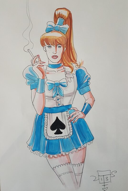 Franck Tacito, Little Alice in Wonderland - Original Illustration