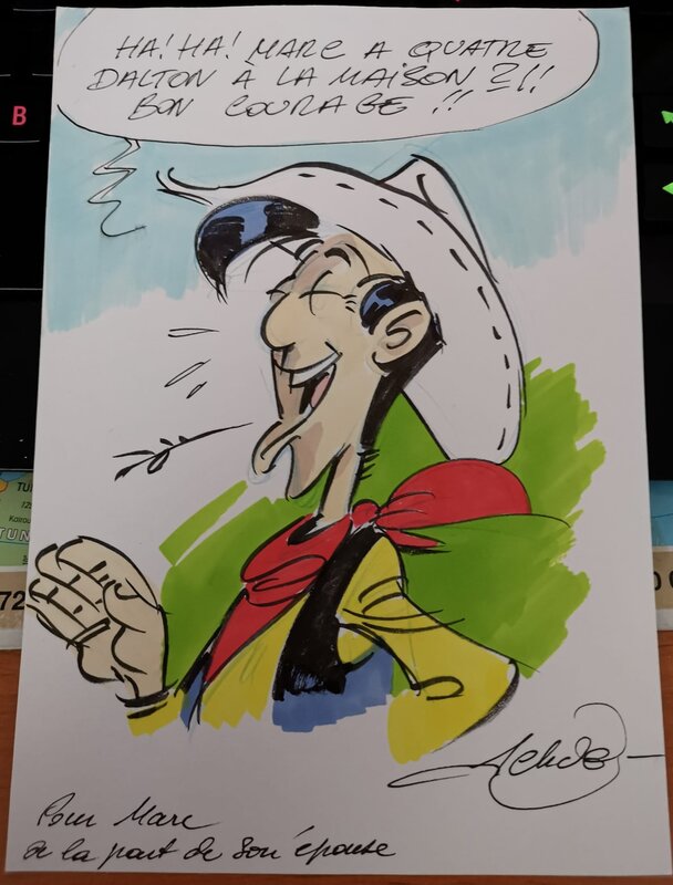 Lucky luke par Achdé - Illustration originale